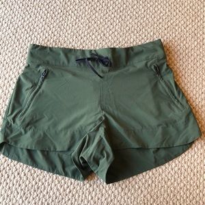 Athleta olive green shorts; Size: 8 (fits like M)